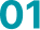 Le nombre "01" est affiché en bleu turquoise sur un fond transparent.