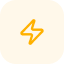 Icône jaune avec un éclair blanc au centre, symbolisant l'électricité ou l'énergie.