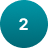 Un cercle bleu avec le chiffre blanc "2" au centre.
